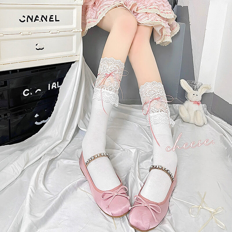 Floral Lolita Lace Stockings SpreePicky