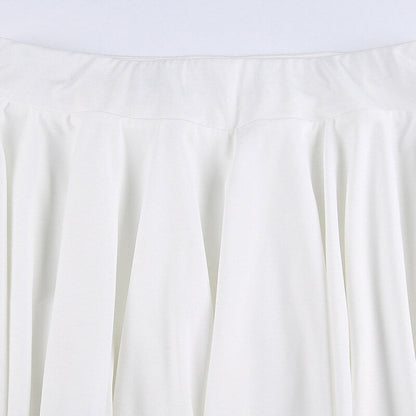 White Irregular Mini Skirt SpreePicky