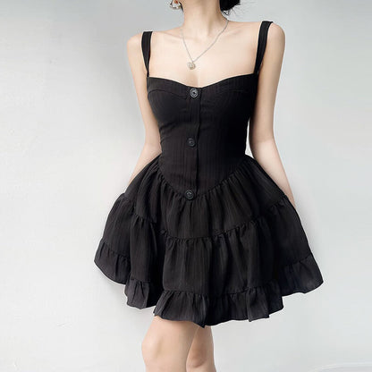 Elegant Princess Suspender Dress SpreePicky