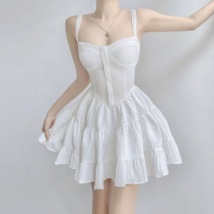 Elegant Princess Suspender Dress SpreePicky