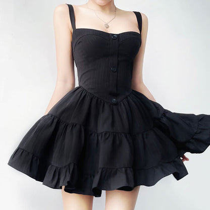 Elegant Princess Suspender Dress SpreePicky