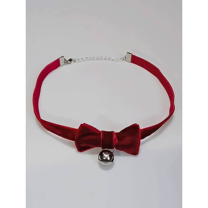 Kawaii Lolita Knot Bow Bell Choker SpreePicky