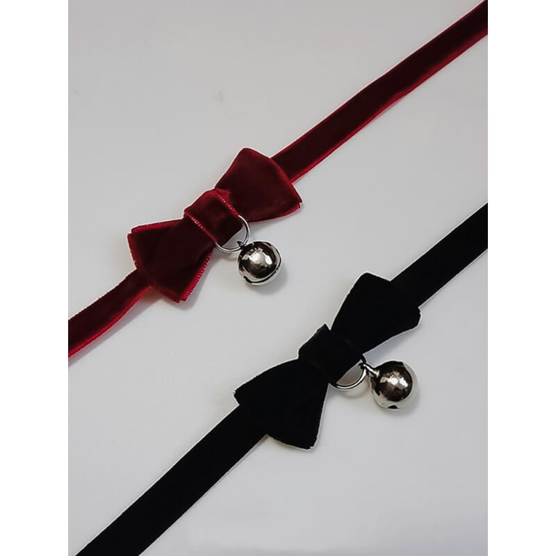 Kawaii Lolita Knot Bow Bell Choker SpreePicky