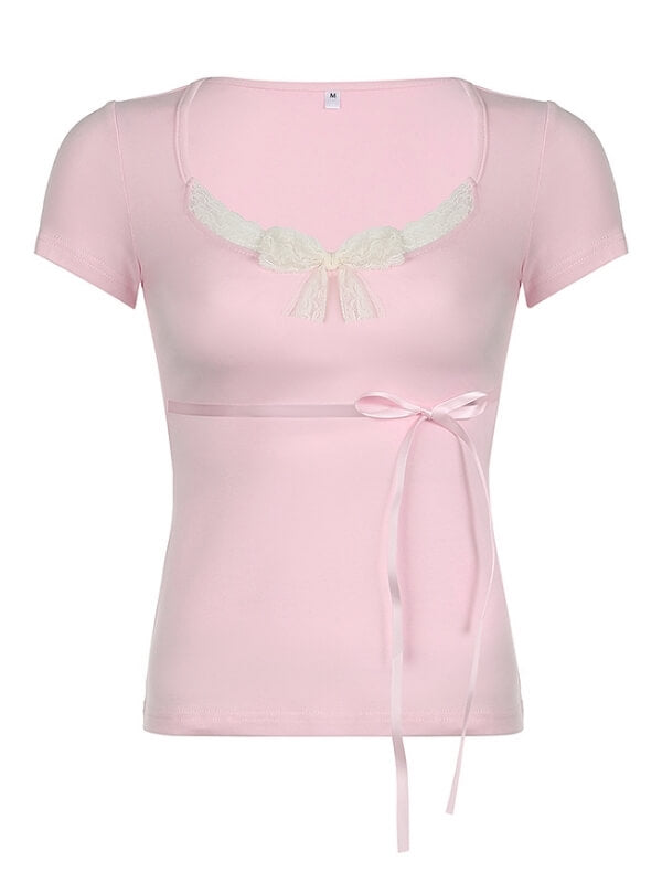 Kawaii Ribbon Bow Top SpreePicky