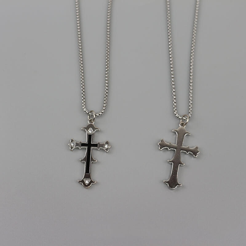 Double Cross Necklace SpreePicky