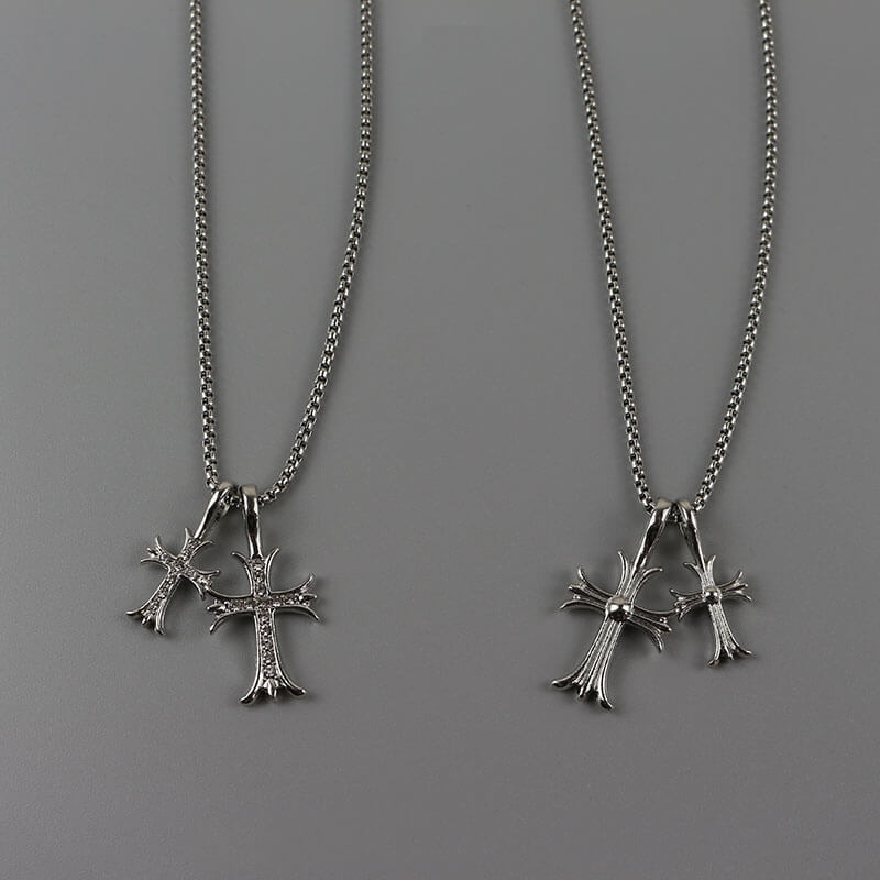 Double Cross Necklace SpreePicky