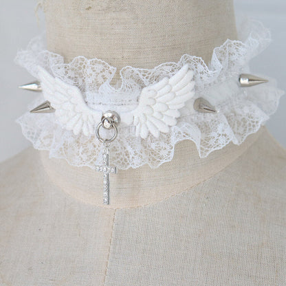 Y2K Angel Wings Choker SpreePicky