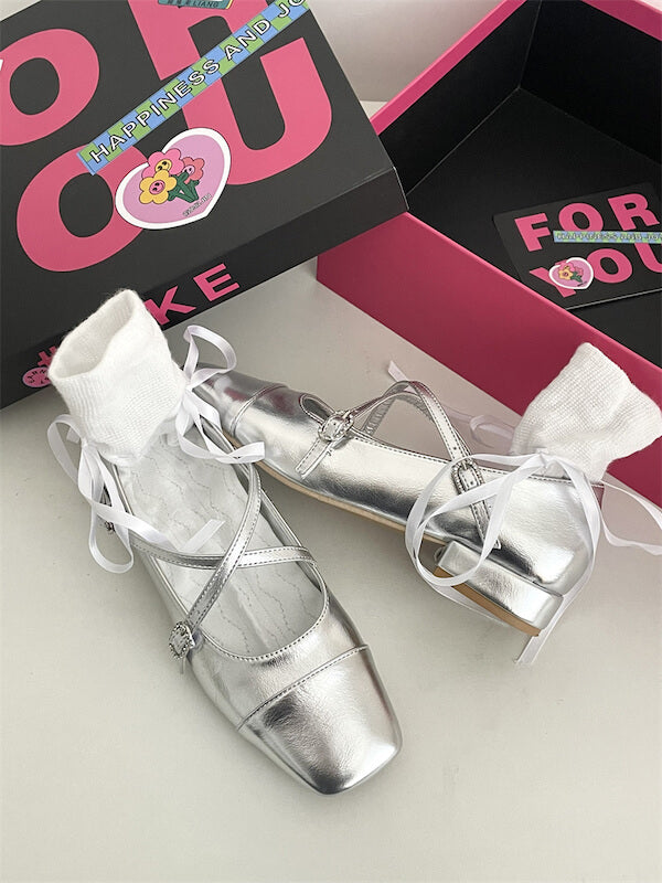 Silver Ballet Silver Ballet Flats Shoes
