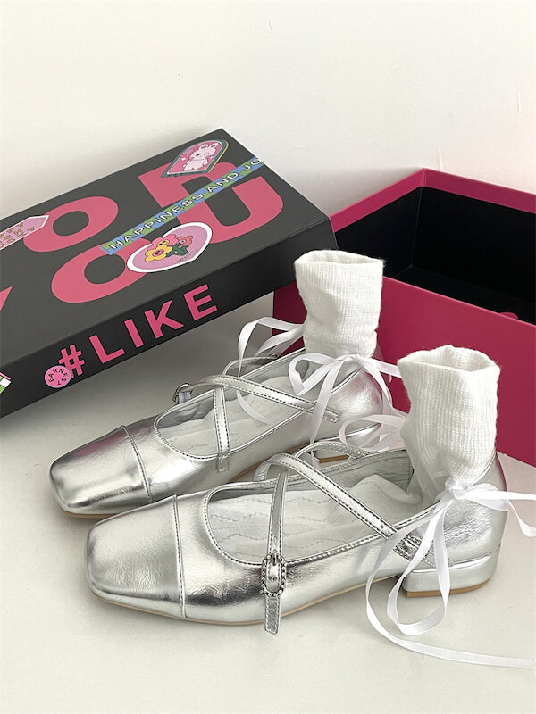 Silver Ballet Silver Ballet Flats Shoes