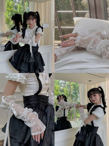 Floral Lolita Sleeves Arm Warmers SpreePicky