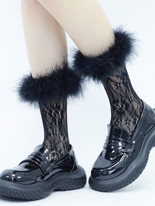 Fluffy Floral Stockings SpreePicky