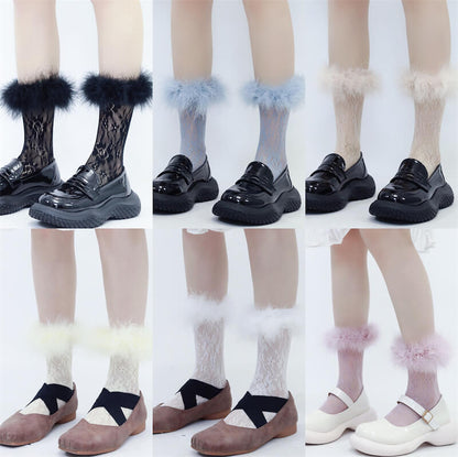 Fluffy Floral Stockings SpreePicky