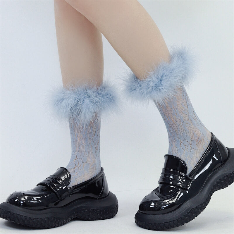 Fluffy Floral Stockings SpreePicky