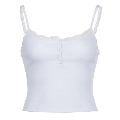 Simple White Camisole Top SpreePicky