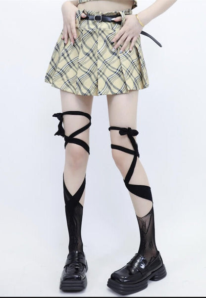 Irregular Lace Straps Stockings SpreePicky