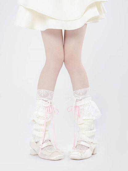 Sweet Knit with Lace Leg Warmers SpreePicky