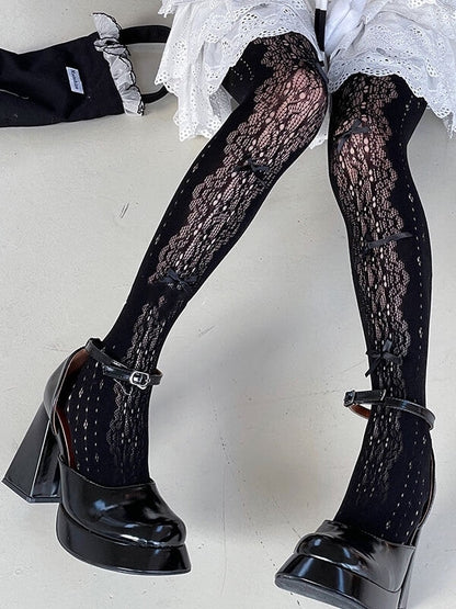 Lolita Bow Lace Tights SpreePicky