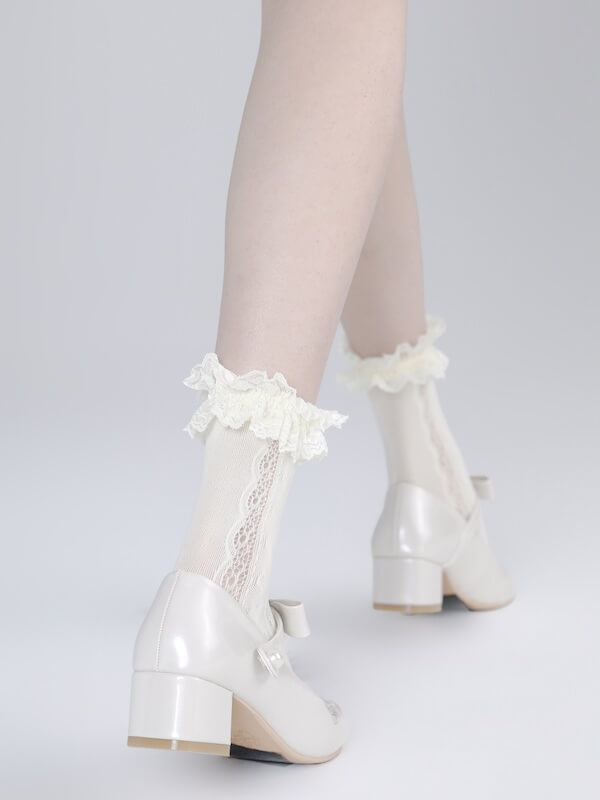 Kawaii Lolita Hearts Socks SpreePicky