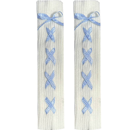 Cute Soft Ribbon Leg Warmers SpreePicky