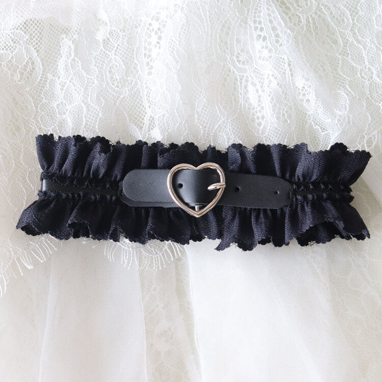 Punk Lolita Heart Buckle Garter SpreePicky