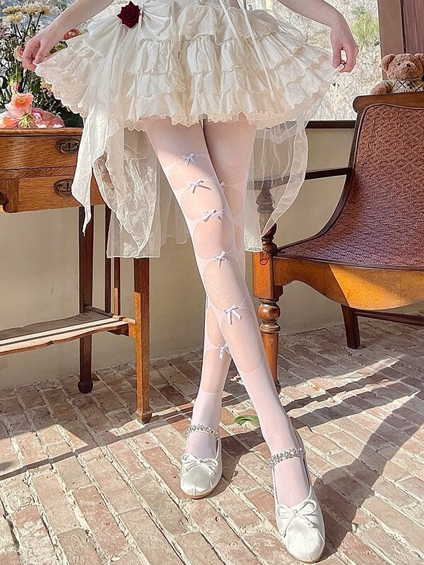 Cute Romantic Bow Tights SpreePicky