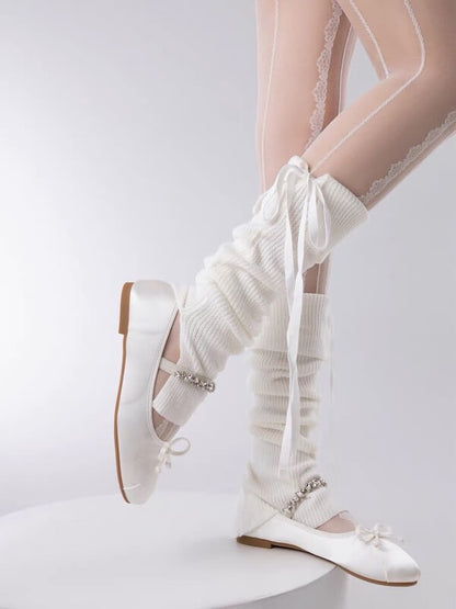 Kawaii Ribbon Ballet Leg Warmers SpreePicky