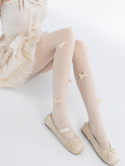 Sweet Pink Bow Tights SpreePicky