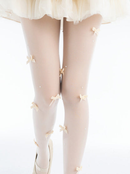 Sweet Pink Bow Tights SpreePicky