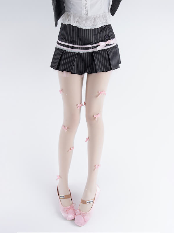 Sweet Pink Bow Tights SpreePicky