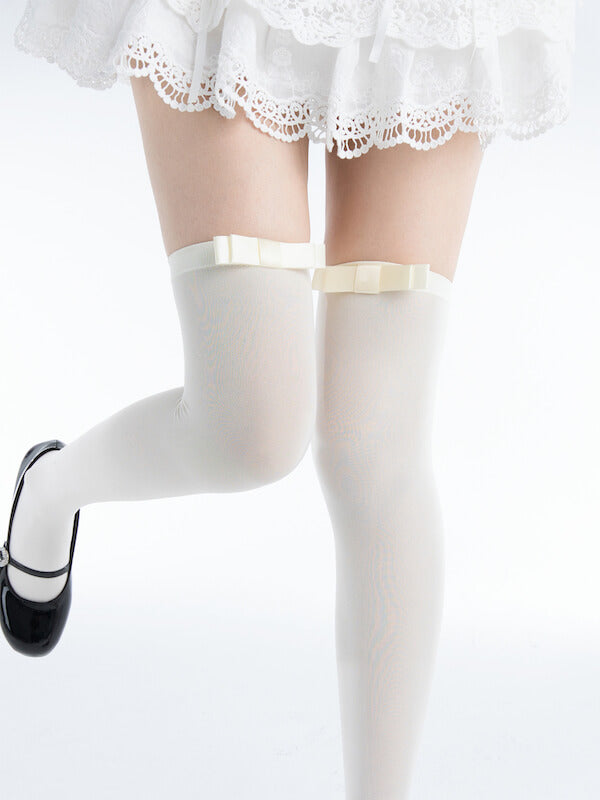 Velvet Sweet Bow Stockings SpreePicky