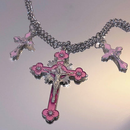 Y2k Punk Cross Necklace SpreePicky