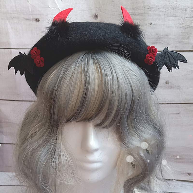 Chic Bat Wings Lolita Beret modakawa