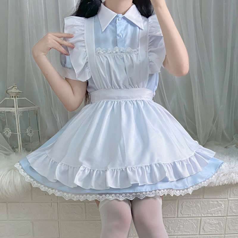 Kawaii Sweet Ruffled Maid Lolita Dress Modakawa