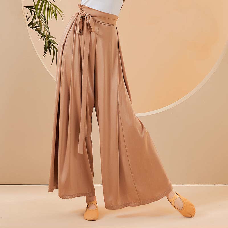 Vintage High Waist Flowy Wide Leg Casual Pants modakawa