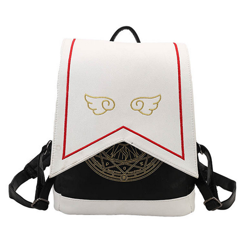 Wing Embroidery School Bags Cartoon Modakawa