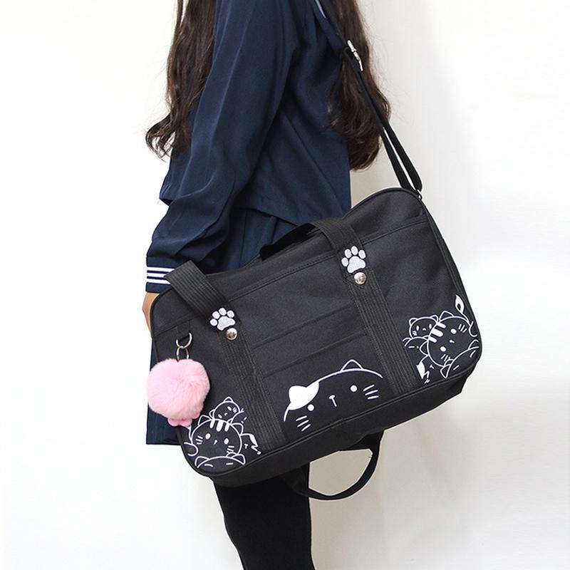 Kawaii JK Cat Cartoon Uniform Crossbody Bag Modakawa