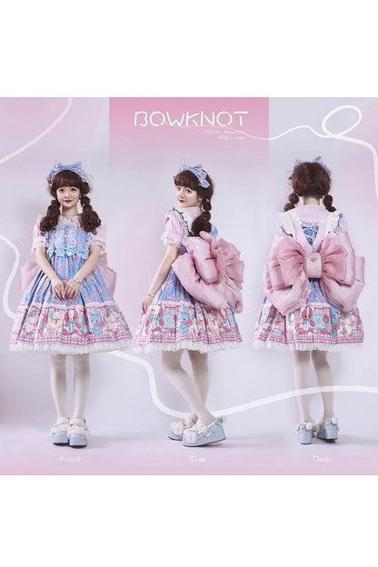 Big Pink Bowknot Lolita Backpack SpreePicky