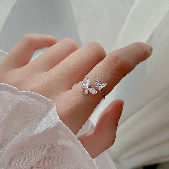 Kawaii Aesthetic Y2K Cute Fairy Dainty Butterfly Rings MK Kawaii Store