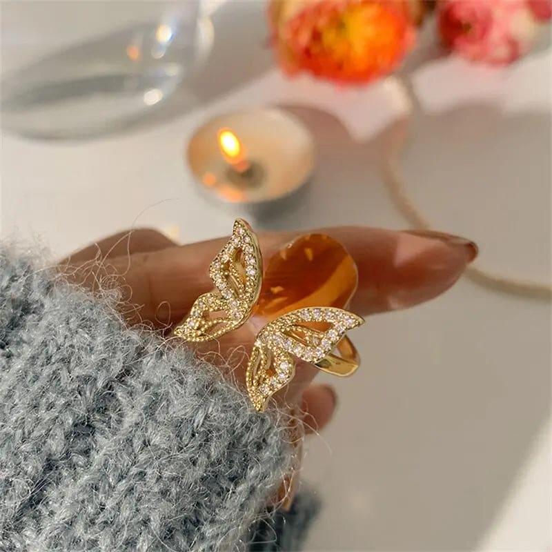 Kawaii Aesthetic Y2K Cute Fairy Dainty Butterfly Rings MK Kawaii Store