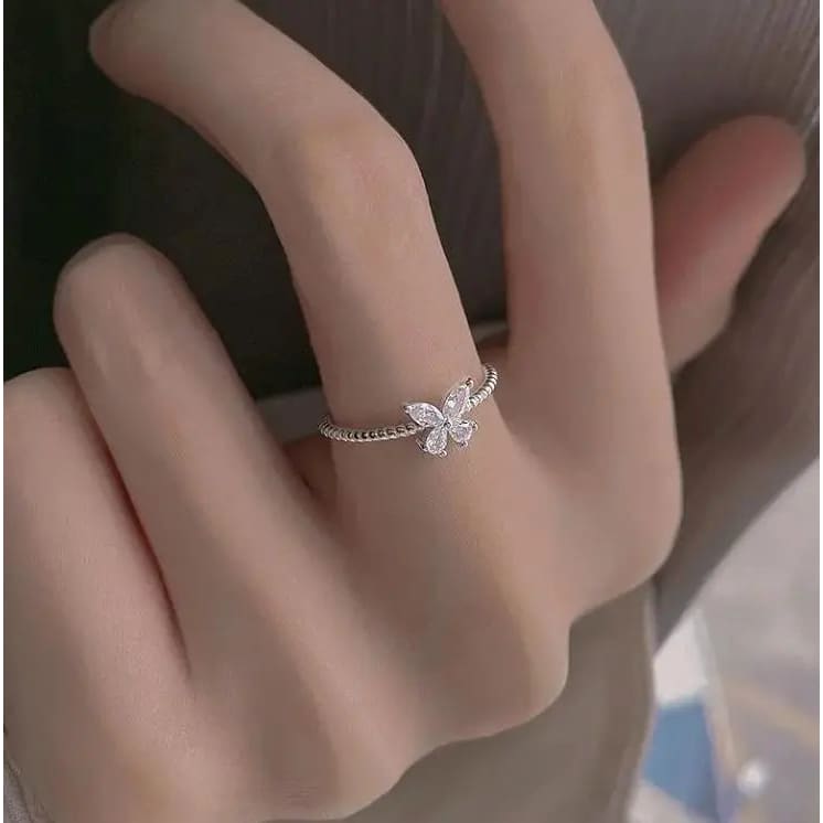 Kawaii Aesthetic Y2K Cute Fairy Dainty Butterfly Rings MK Kawaii Store