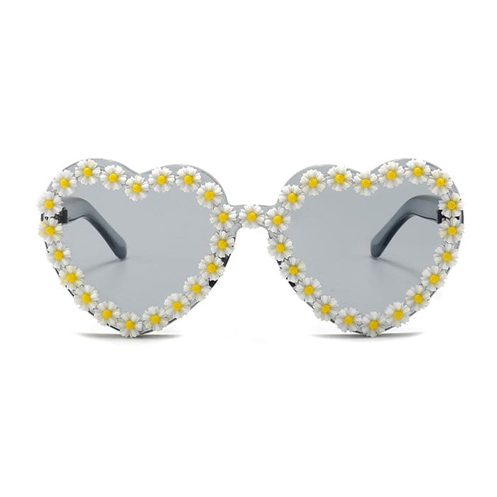 Daisy Heart Sunglasses - Standart / Grey - Glasses