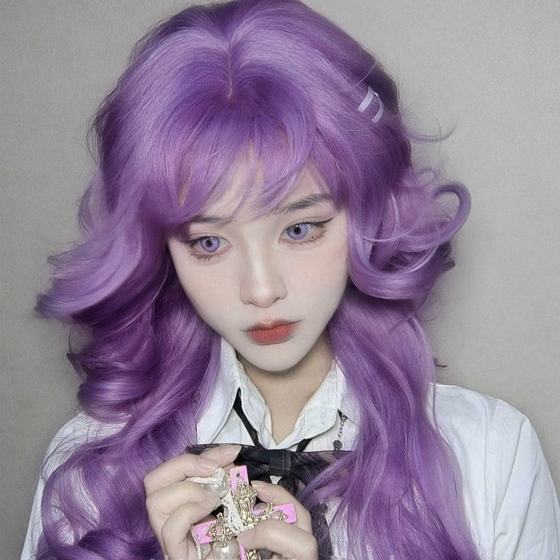 Danna Curly Purple Wig ON1508 spreepickyshop