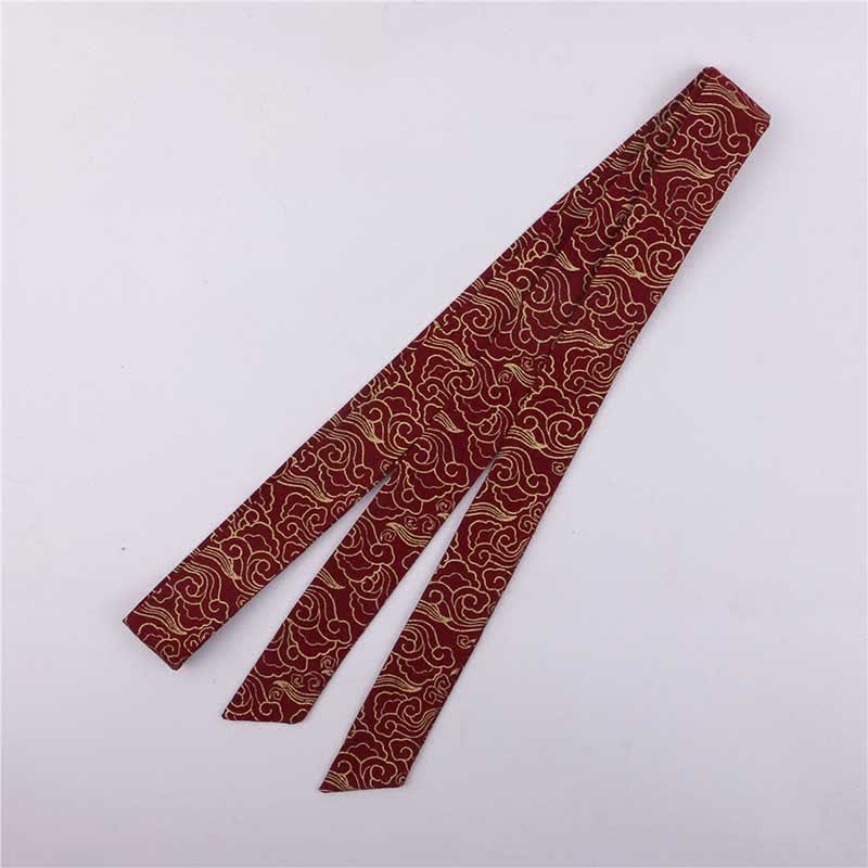 Vintage Red Lace Up Hanfu Hairband modakawa