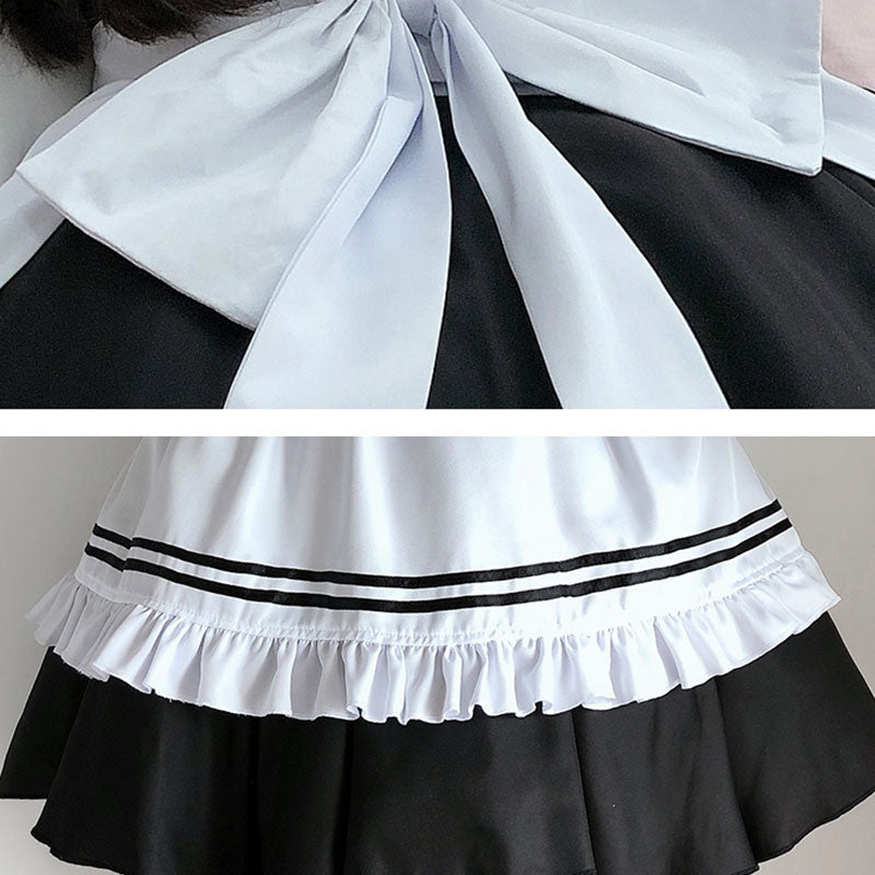 Bow Tie Lolita Maid Ruffle Costume Dress Modakawa