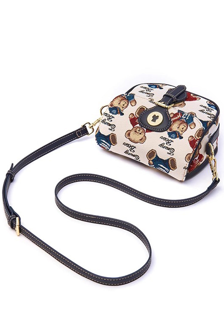 Cartoon Bear Print Crossbody Bag SpreePicky