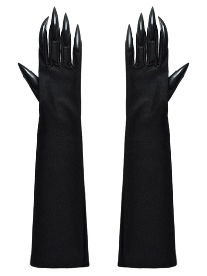 Gothic Punk Black Halloween Gloves mySite