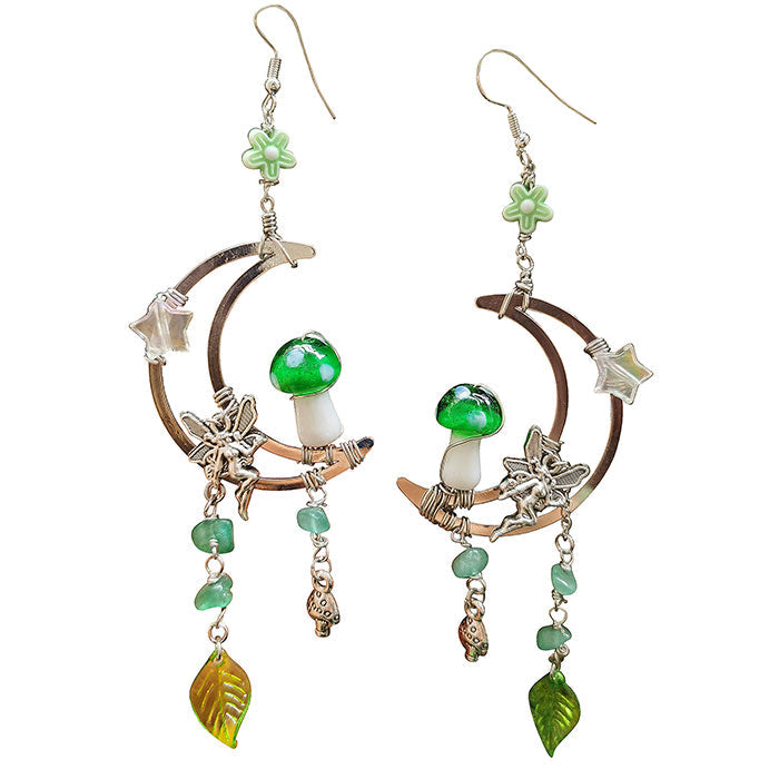 Forest Fairy Mushrooms Earrings SpreePicky