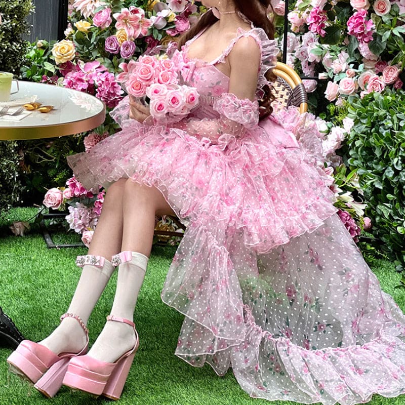 Dreamy Barbie Pink Roses Lolita Dress ON832 - dress / S