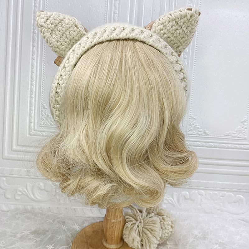 Cute Cat Ears Lace Lolita Hat Warm modakawa