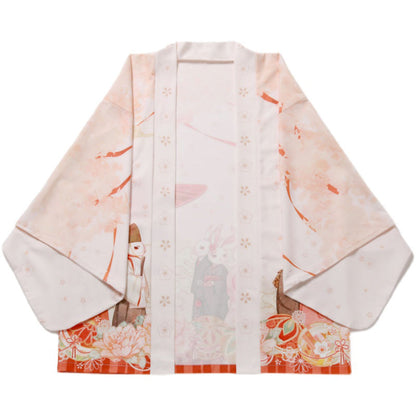 Cartoon Bunny Loose Cardigan Kimono Outerwear modakawa